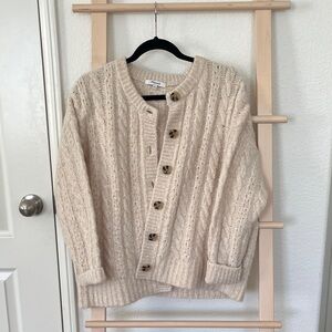 Madewell Cream button down Cardigan